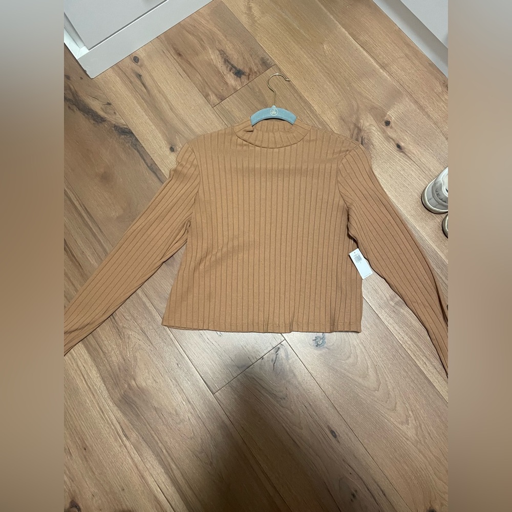 NWT- size small camel colored long sleeve (Matching skirt sold separately)